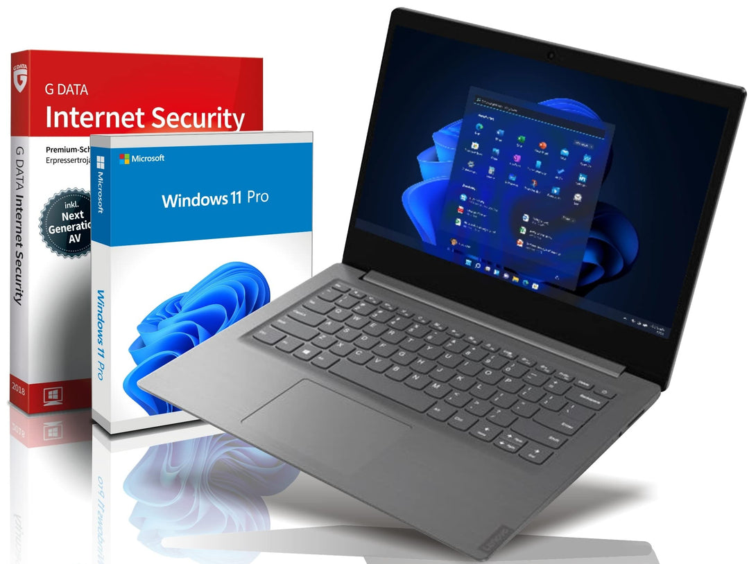 Lenovo (14,0 Zoll Full-HD Ultrabook (1.5kg), grosser 8h Akku, AMD 3020e (Ryzen Core) 2x2.6 GHz, 8 GB