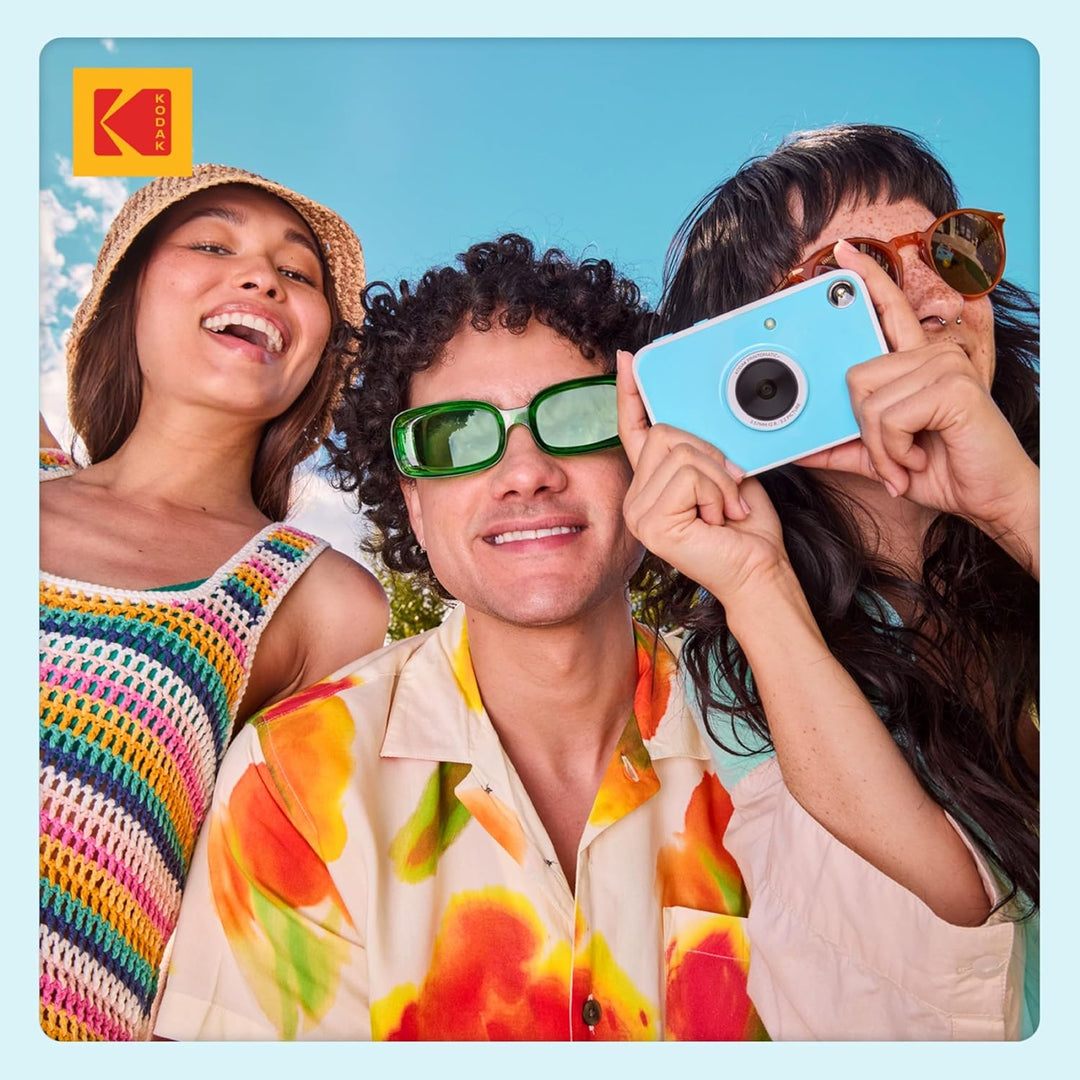 Kodak Printomatic+ Sofortbild Digitalkamera Starter-Set mit Tragetasche (Blau) und 20er Zink-Fotopap