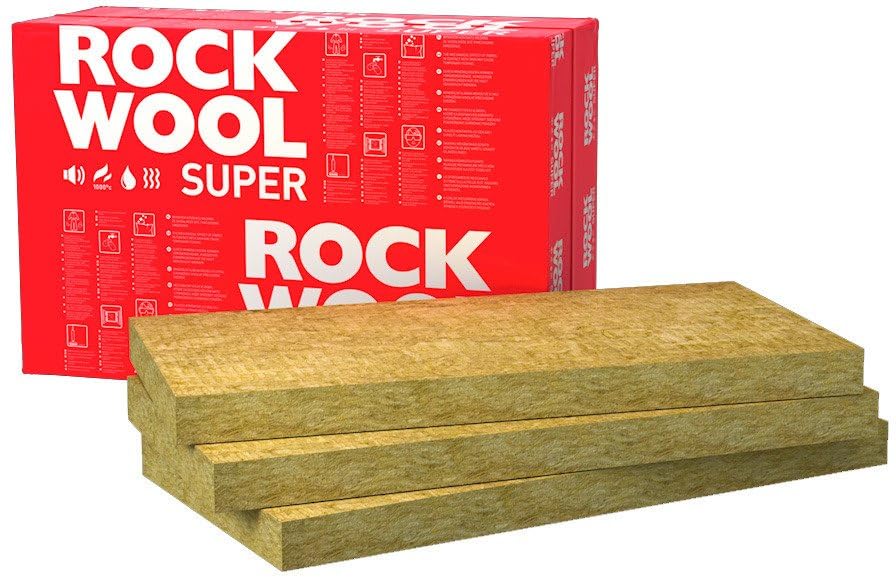 Rockwool SUPERROCK Steinwolle Platten Trennwand Dämmung Isolierung λ-0.035 - 50 - 100mm Platten 56,5