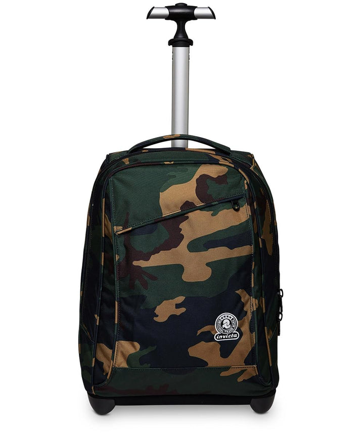 Invicta Trolley, 2 in 1, Schulranzen mit Rollen, Rucksack mit Trolleyfunktion für Schule, Reisen, Mä