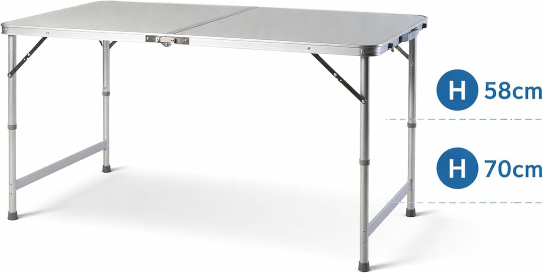 Mojawo XXL Aluminium Campingtisch Klapptisch Gartentisch Camping mit Tragegriff Reisetisch höhenvers