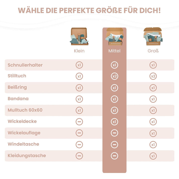 MIMUSELINA Pack Neugeborenen Geschenk | Baby Geschenk Mädchen oder Junge | Babygeschenke zur Geburt