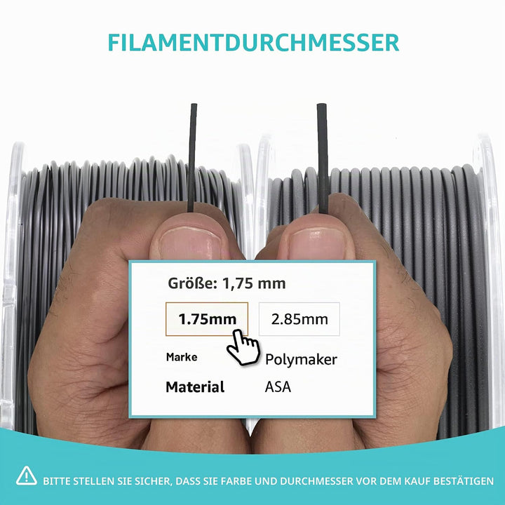 Polymaker PolyLite ASA Grau - 1.75mm - 1kg