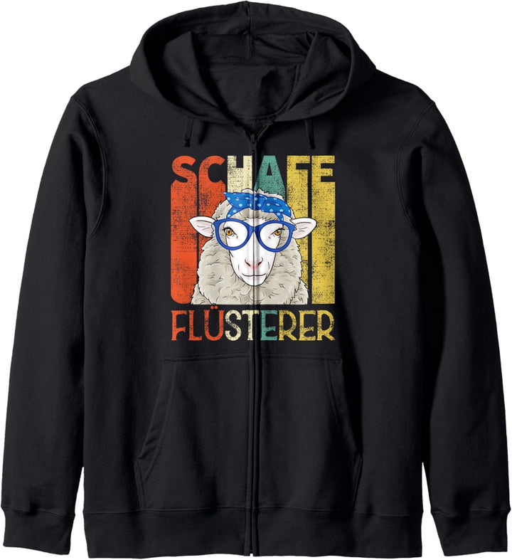Vintage Schafe Flüsterer Lustiges Landwirt Bauer Retro Schaf Kapuzenjacke