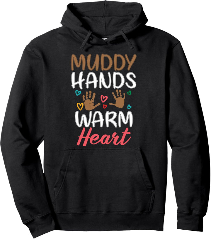 Muddy Hände warme Herzpflanzer Pullover Hoodie