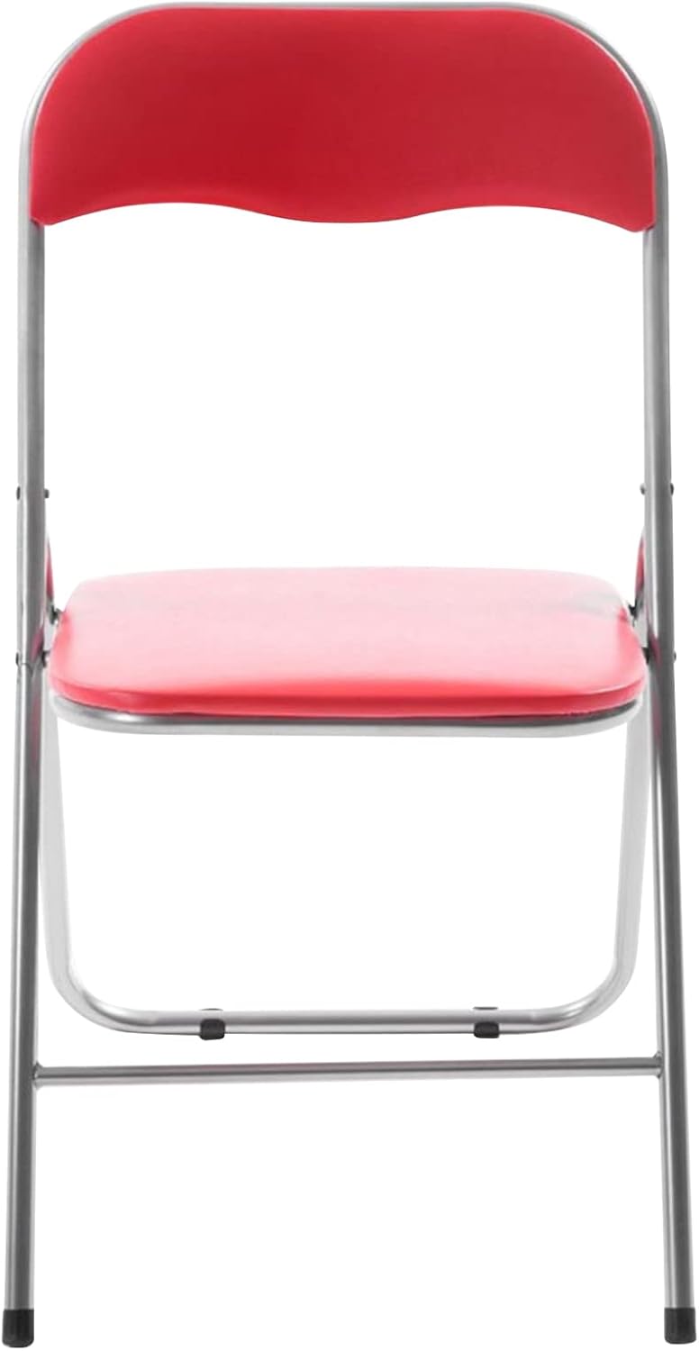 CLP 4er Set Klappstuhl Felix Gepolstert I Küchenstuhl Mit Metallgestell I Kunstleder PVC Sitz Gepols