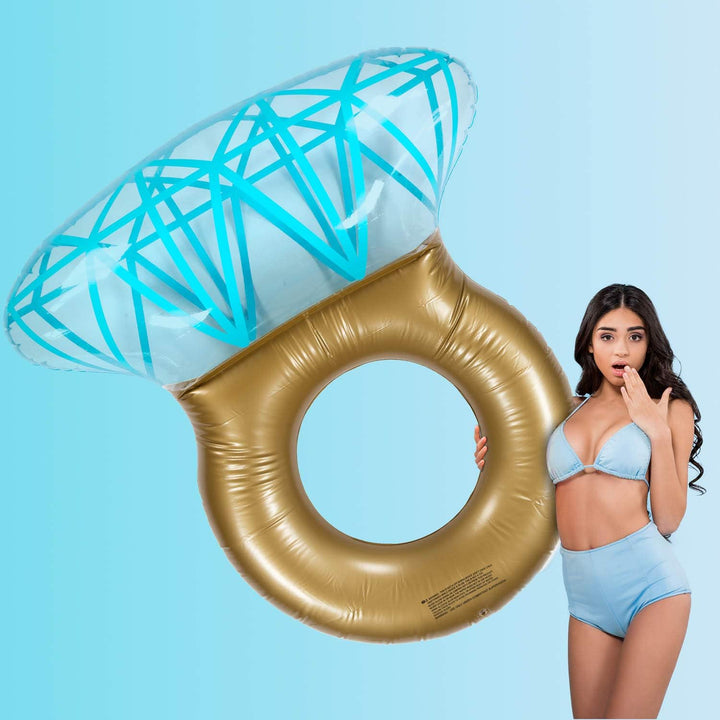 Aufblasbarer Diamantring Schwimmreifen - Schwimmring als romantische Diamant Badeinsel