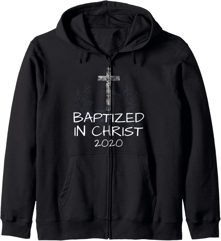 Baptized in Christ 2020 Baptism Church Christian Cross Jesus Kapuzenjacke