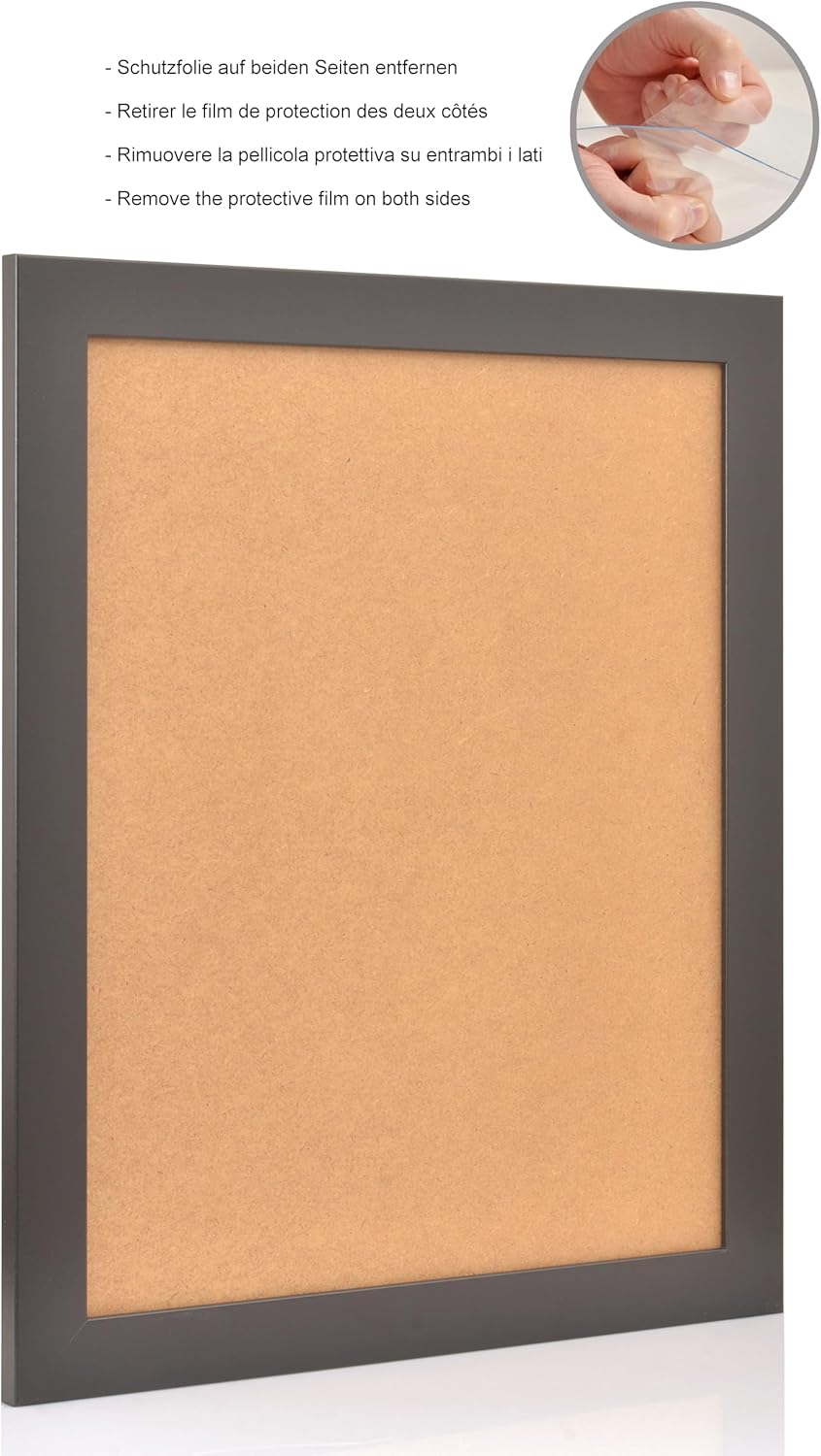 Stallmann Design Bilderrahmen 61x91,5 cm (POSTERFORMAT) schwarz Holz mit Acrylglas Rahmen-Breite 40m