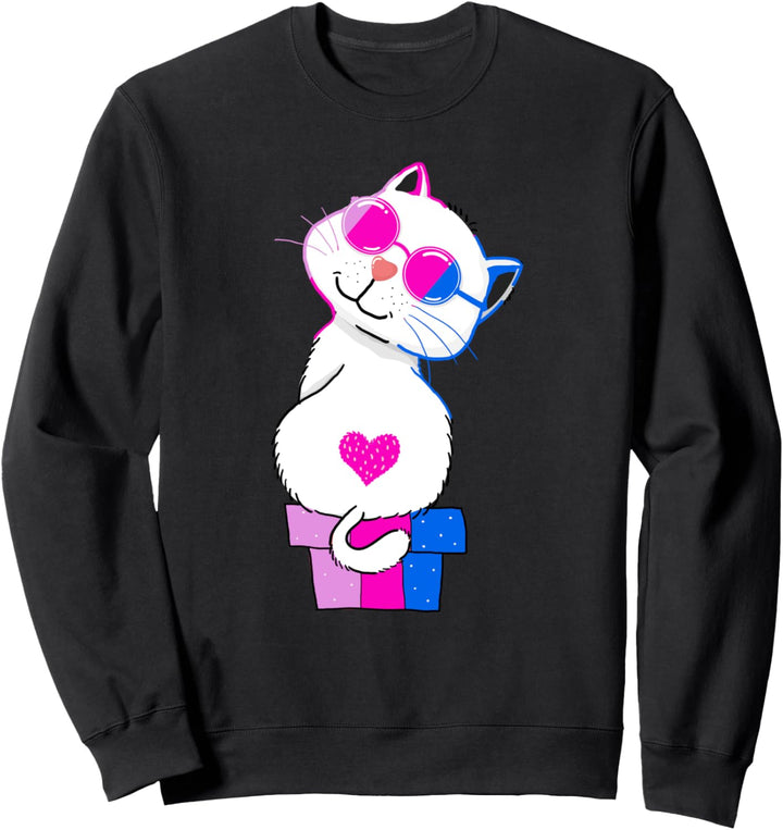 LGBTQ Katze Queer Haustier Genderfluid Geschenk Bisexuell Sweatshirt