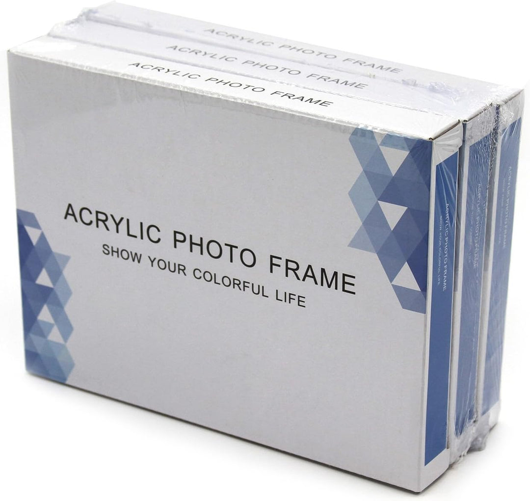 Boxalls Bilderrahmen 10 x 15 cm(4 x 6 inch)-3er Set, Acryl Magnetischer Fotorahmen, Doppelseitiges R