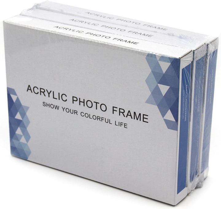 Boxalls Bilderrahmen 10 x 15 cm(4 x 6 inch)-3er Set, Acryl Magnetischer Fotorahmen, Doppelseitiges R