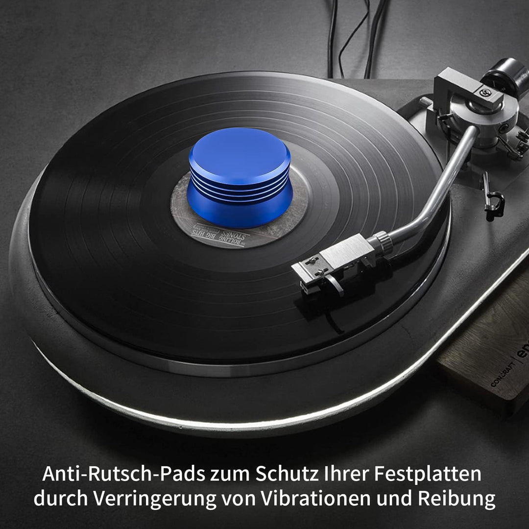 Plattenspieler-Stabilisator 450g, LP-Gewicht aus Aluminium zur Dämpfung von Vibrationen und Geräusch