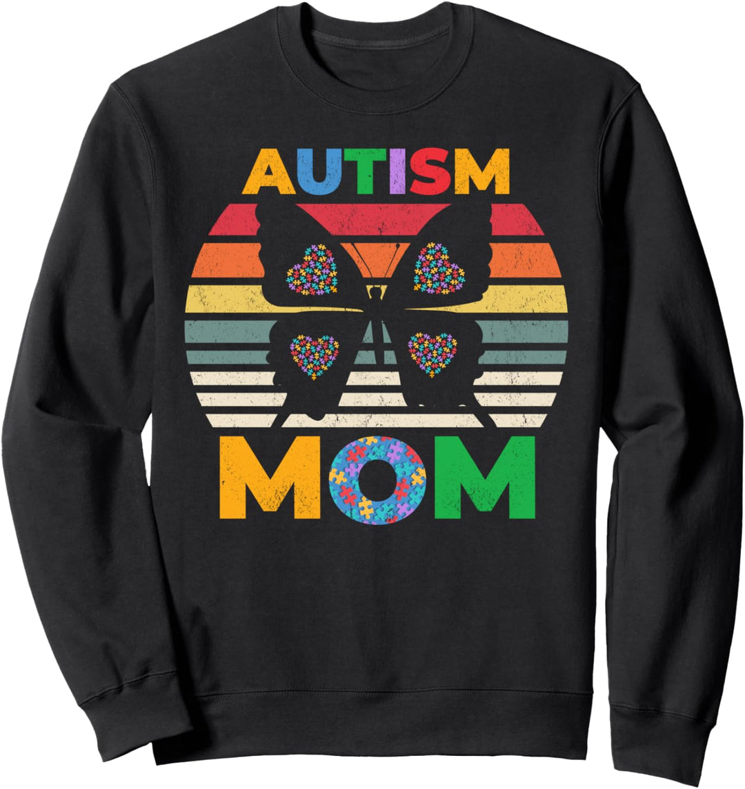 Autism Mom Proud Mom Awareness Month Mama Autistic Sweatshirt