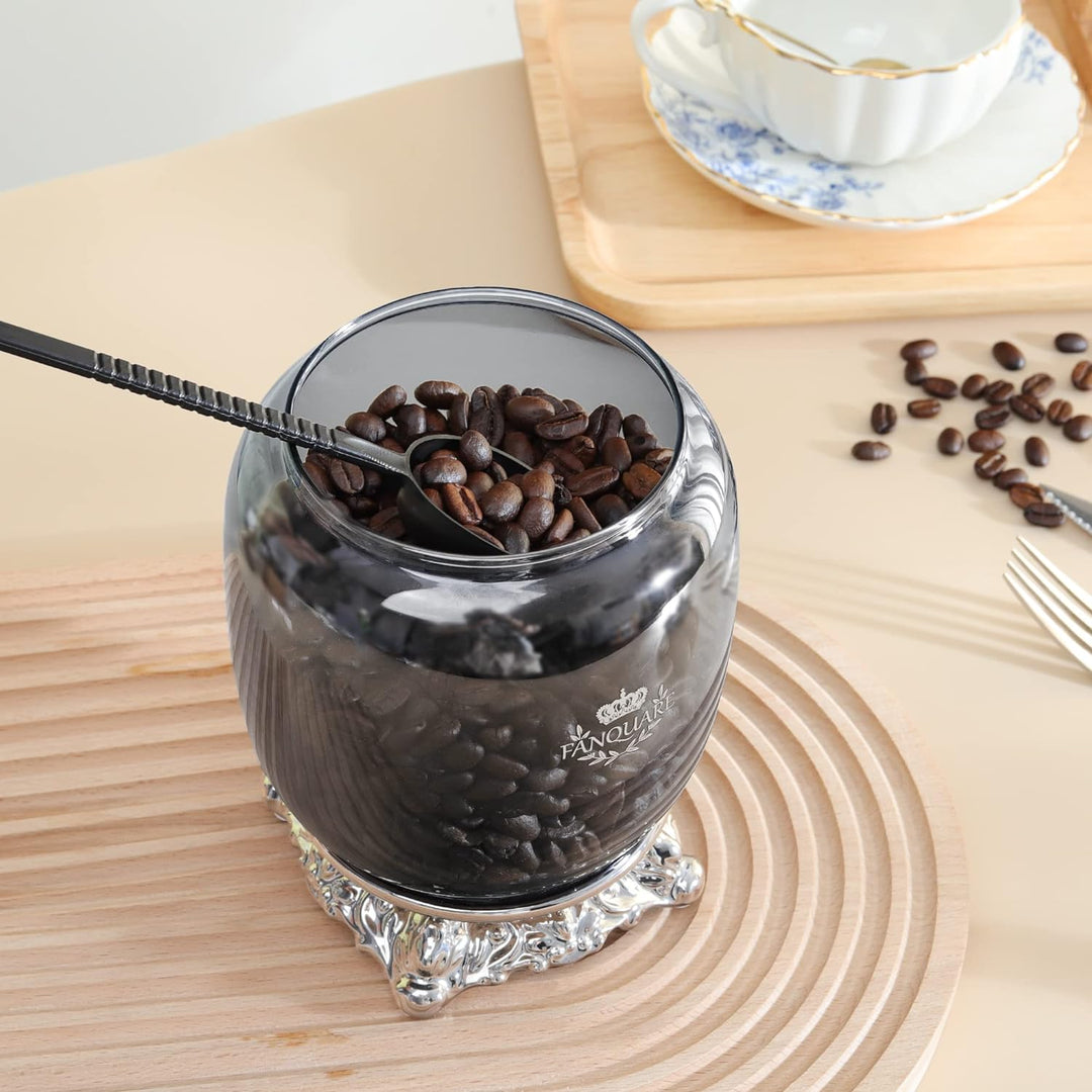 fanquare 1050ml Vorratsgläser aus Porzellan mit Deckel, Zuckerdose Kaffeedose Teedose, Dekorative Vo