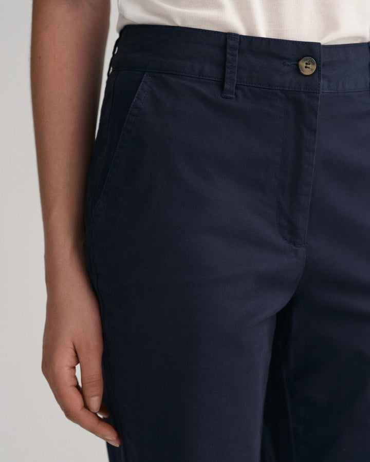 GANT Damen Slim Chinos Klassische Hose, Evening Blue