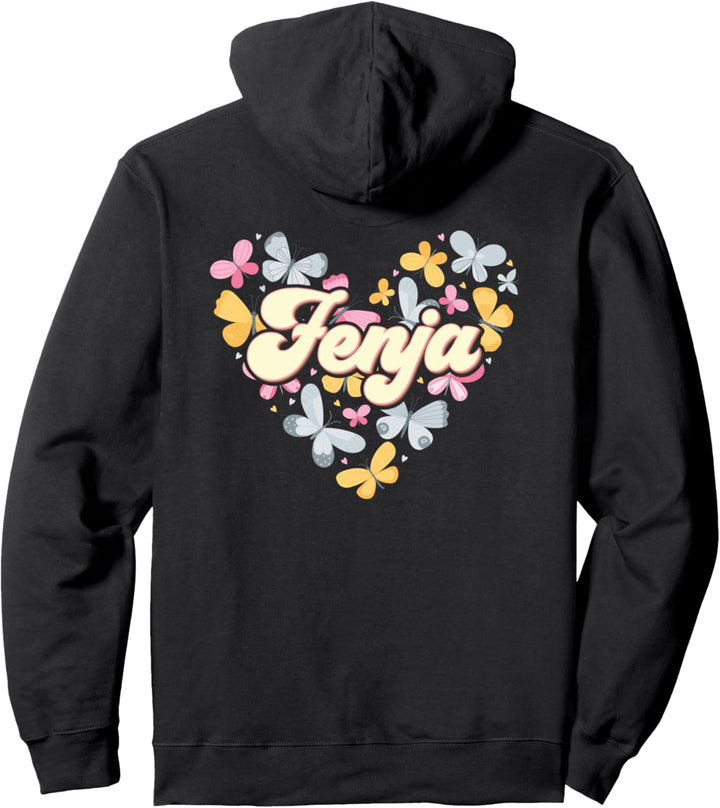 Fenja Retro Vintage Schmetterling Vornamen Namen Pullover Hoodie