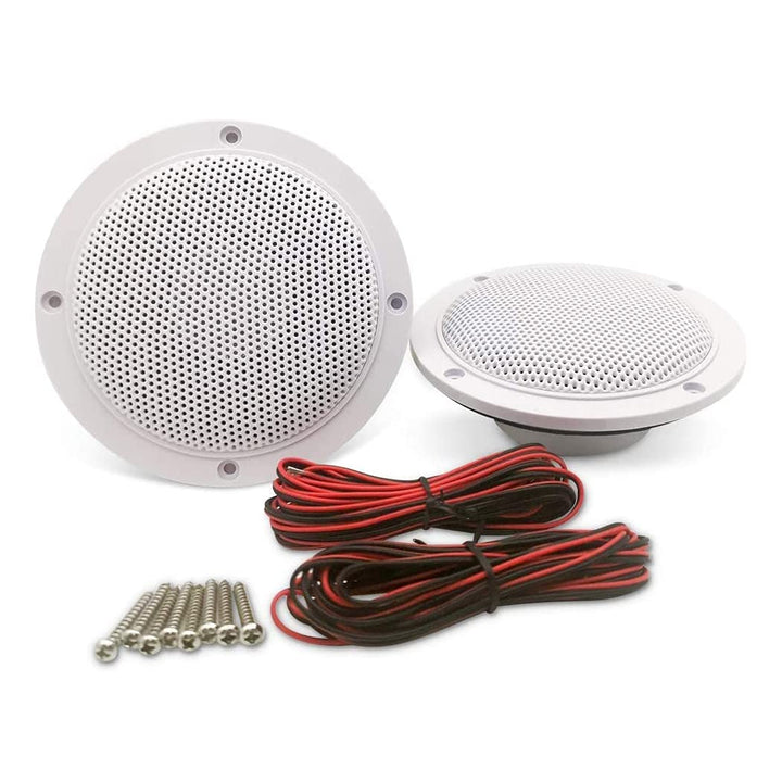 Herdio 4 Zoll Runde Deckenlautsprecher, Paar 160 Watts wasserdichte Marine Boot Einbaulautsprecher,