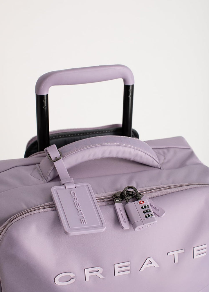 CREATE / Luggage Studio Soft/Set S und M Polyester Soft Koffer Violett/TSA Vorhängeschloss, 4 doppel