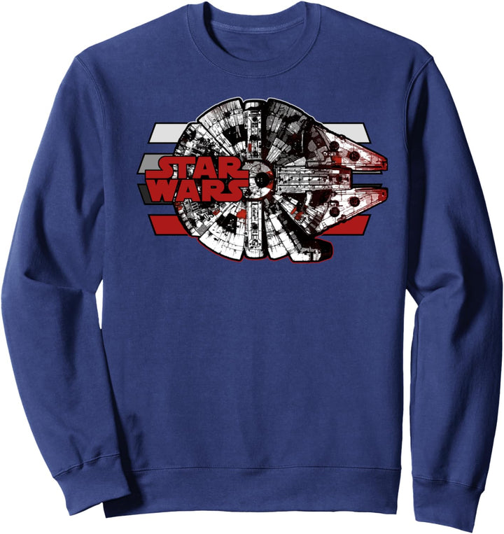 Star Wars The Last Jedi Millennium Falcon Dark Top View Sweatshirt