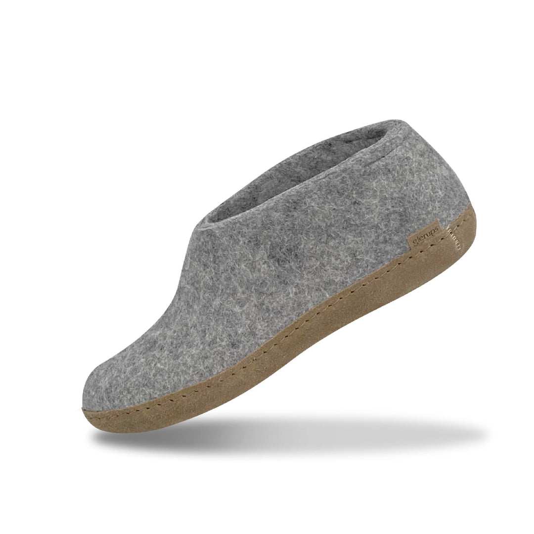 glerups dk A Shoes Unisex - Erwachsene Filz-Hausschuh,Huettenschuhe,Ledersohle 40 EU Grau, 40 EU Gra