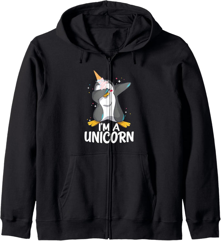 I'm A Unicorn Dabbing Pinguin Halloween Einhorn Pinguin Vogel Kapuzenjacke