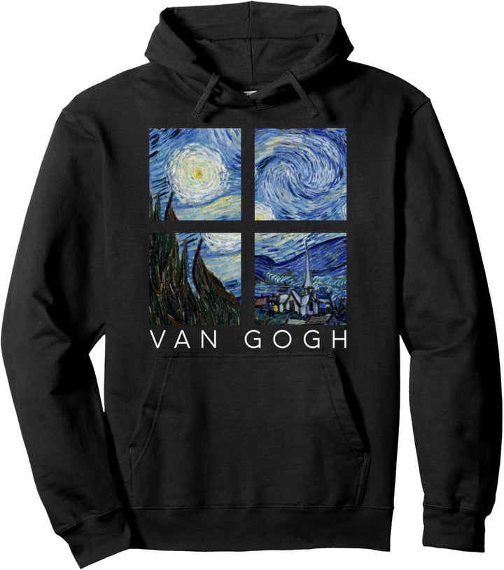 Van Gogh Gemälde mit Sternennacht, Collage Vincent Van Gogh Pullover Hoodie