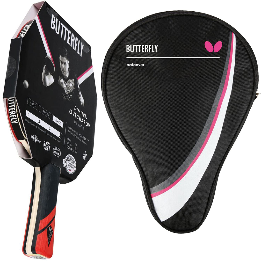 Butterfly® Dimitrij Ovtcharov Black Tischtennisschläger | Eva-Technologie | ITTF zertifizierter Waka