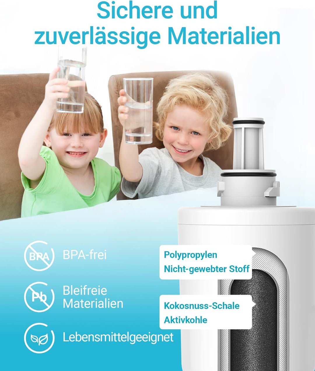 AQUACREST DA29-00003F Kühlschrank Wasserfilter, Kompatibel mit Samsung Aqua Pure Plus DA29-00003F, H