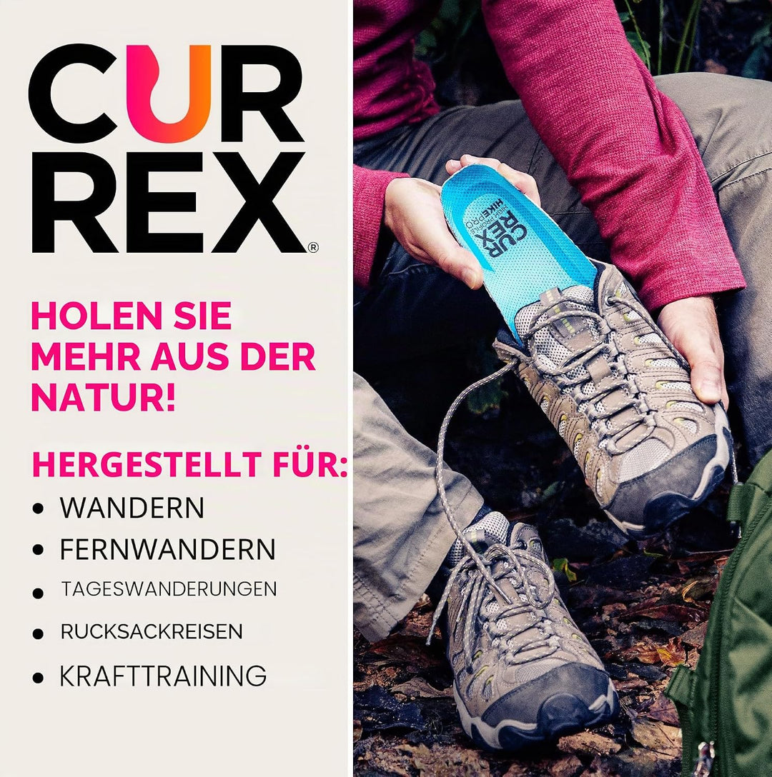 CURREX HikePro Einlegesohle – Deine neue Dimension des Wanderns. Dynamische Performance Einlegesohle