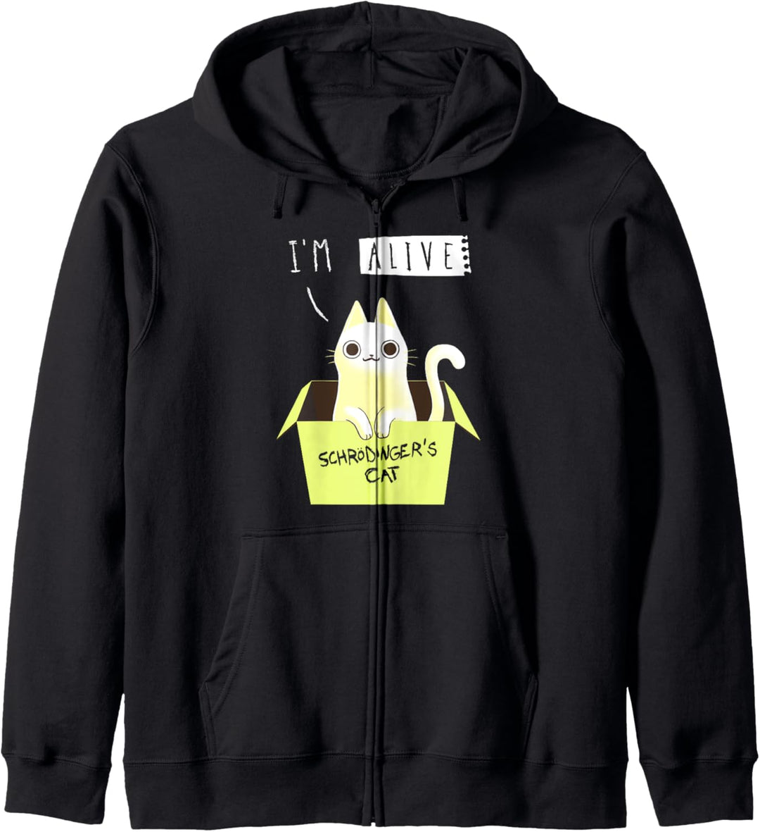 Cute Schrödinger's Cat Alive and Dead Kapuzenjacke