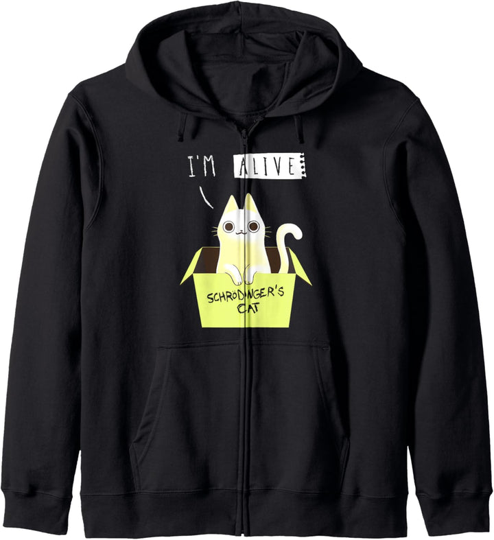 Cute Schrödinger's Cat Alive and Dead Kapuzenjacke