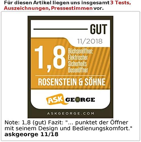 Rosenstein & Söhne Elektrische Dosenoeffner: 2er-Set elektrische Sicherheits-Dosenöffner (Dosenöffne