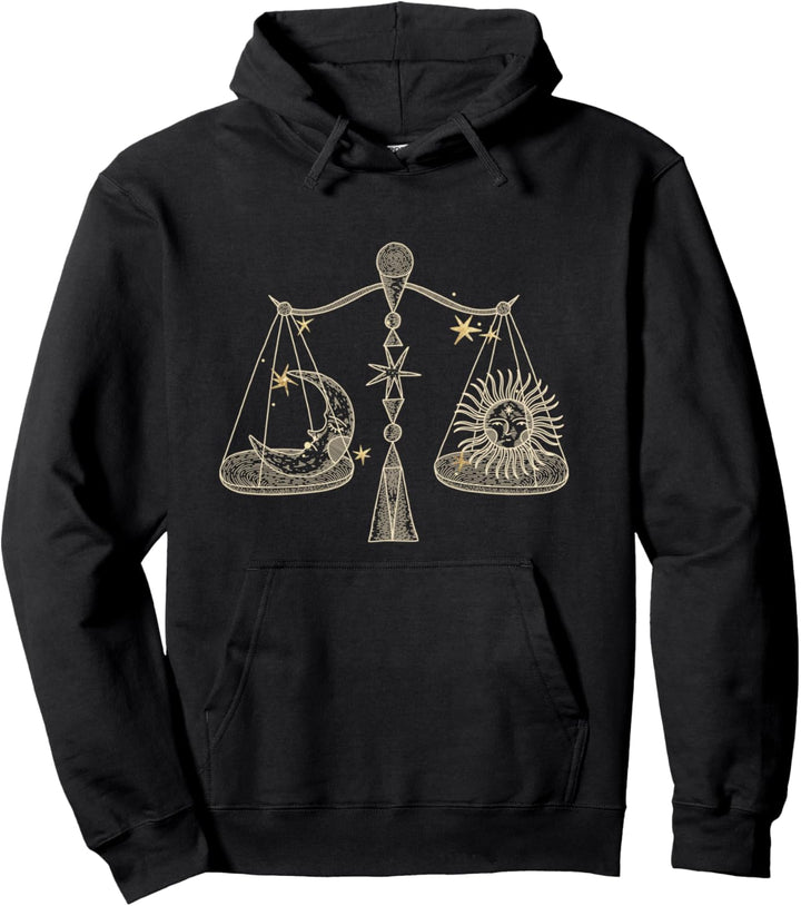 Mystic Sun and Moon Scale Astrologie Pullover Hoodie