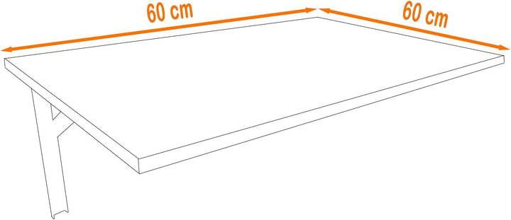 mikon 60x60 | Wandklapptisch Klapptisch Wandtisch Küchentisch Schreibtisch Kindertisch | Light Graph