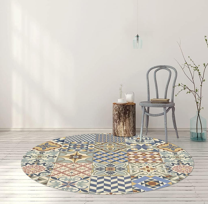 Vilber, Toledo Vinyl-Teppich, rund, Farbe 01, Durchmesser 97 cm