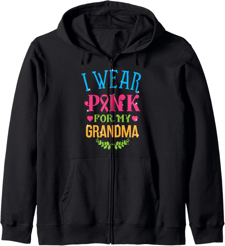 Ich trage Rosa zur Aufklärung über Brustkrebs bei meiner Oma Kapuzenjacke
