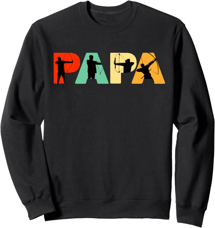 Retro-Bogenschützen-Vater, Lustiger Papa-Bogenschützen-Vater Sweatshirt