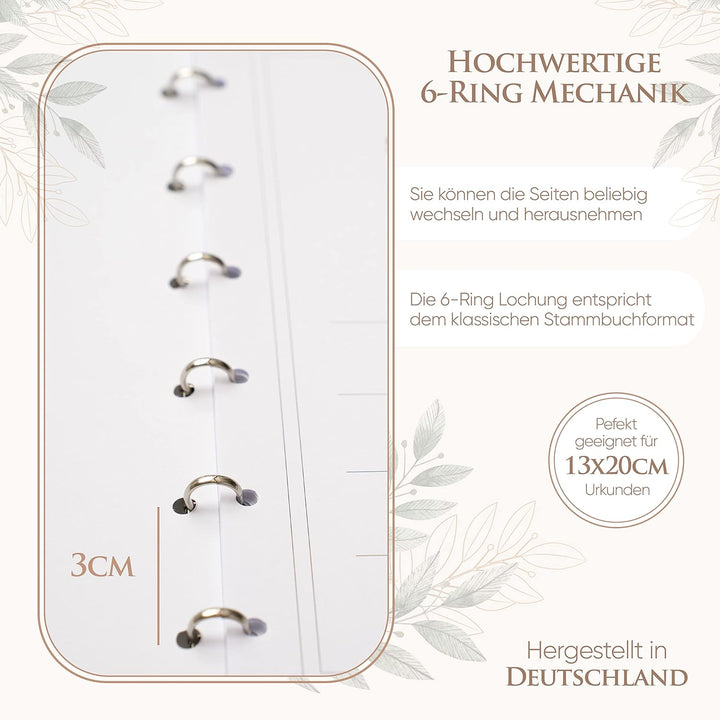 Stammbuch Herz mit Hand - dunkelblau, Velours, Silberprägung, Stammbuchformat, Familienstammbuch. In