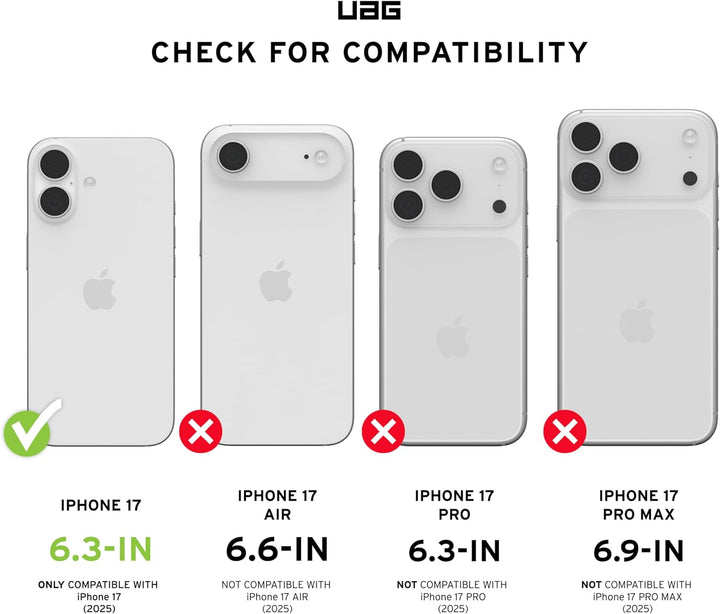URBAN ARMOR GEAR Plasma XTE Case für Apple iPhone 17 Kickstand Hülle (Wireless Charging/magnetisches