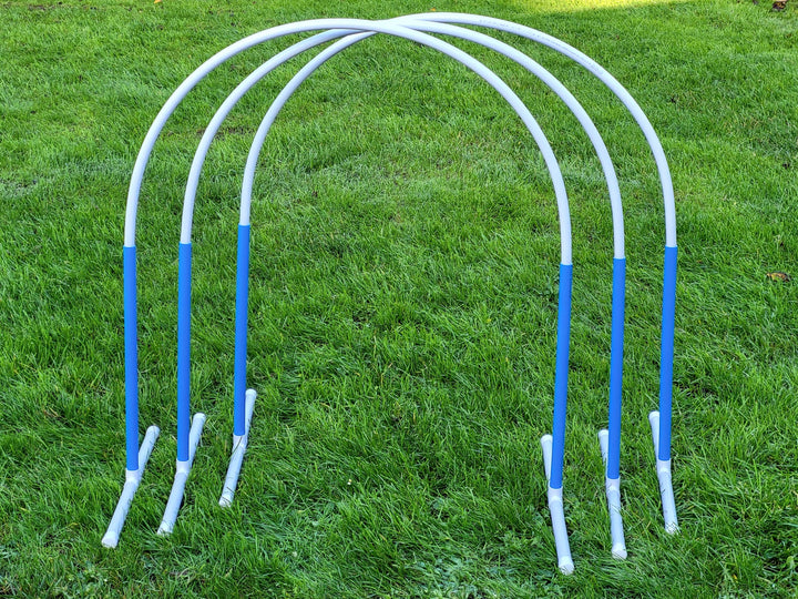 Generisch 3 NADAC Hoopers Bögen mit Ständer (blau), VDH Konform, Fun-Hoopers