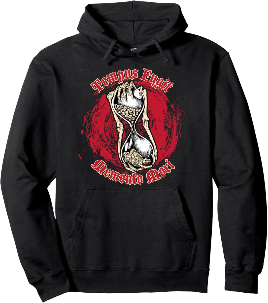 Sanduhr mit Schädeln - Tempus Fugit Memento Mori Pullover Hoodie