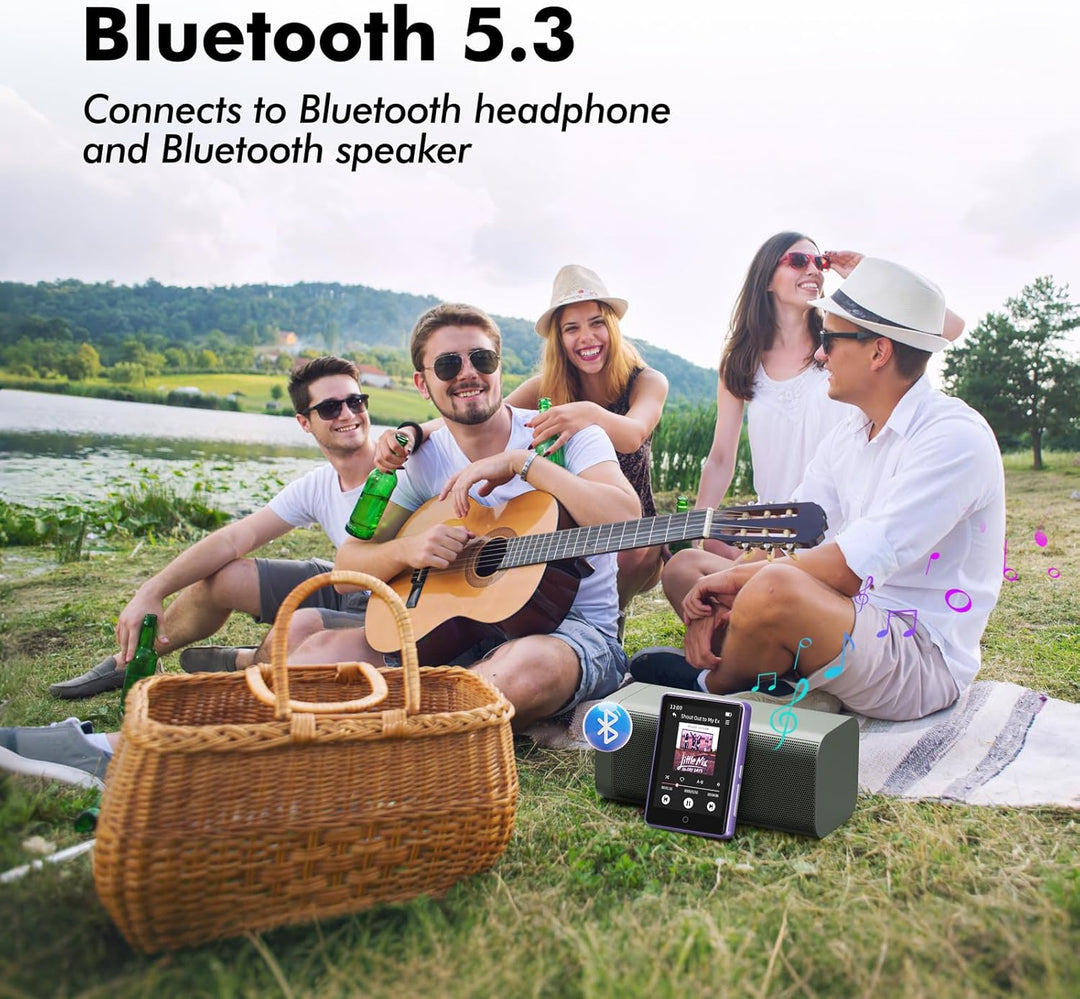 64 GB MP3 Player mit Bluetooth 5.3, 2,8-Zoll-Touchscreen mp3-player und MP4-Player für Kinder, Music