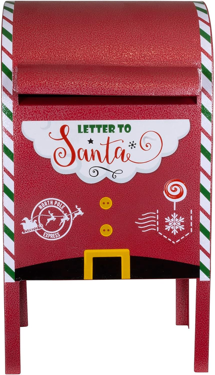 Christmas Paradise Weihnachtlicher Deko Briefkasten aus Metall 52cm Rot Mailbox