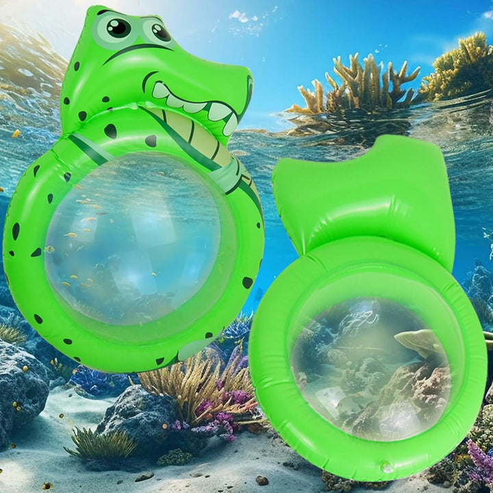 Balakaka Aufblasbare Pool-Schwimmer 62x40x11cm, Cartoon Krokodil Designs Aufblasbare Pool Flösse Tra