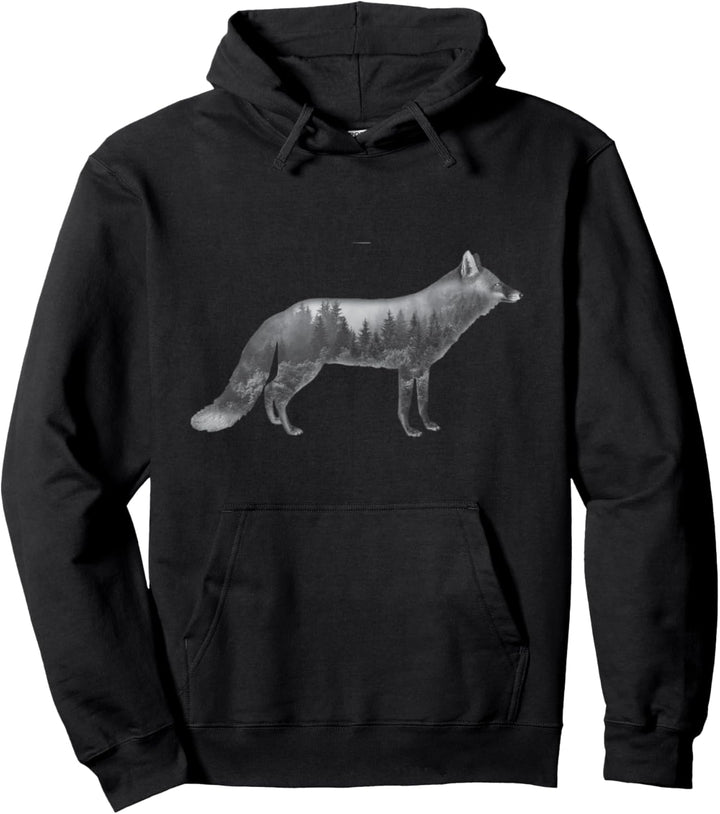 Fuchssilhouette Fuchs Füchse Wald Natur Designs Pullover Hoodie