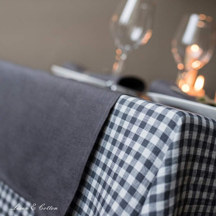 Linen & Cotton Tischläufer Stoff Tischband Tischdeko Hygge 100% Leinen, Grau (40 x 350 cm) Lang Läuf