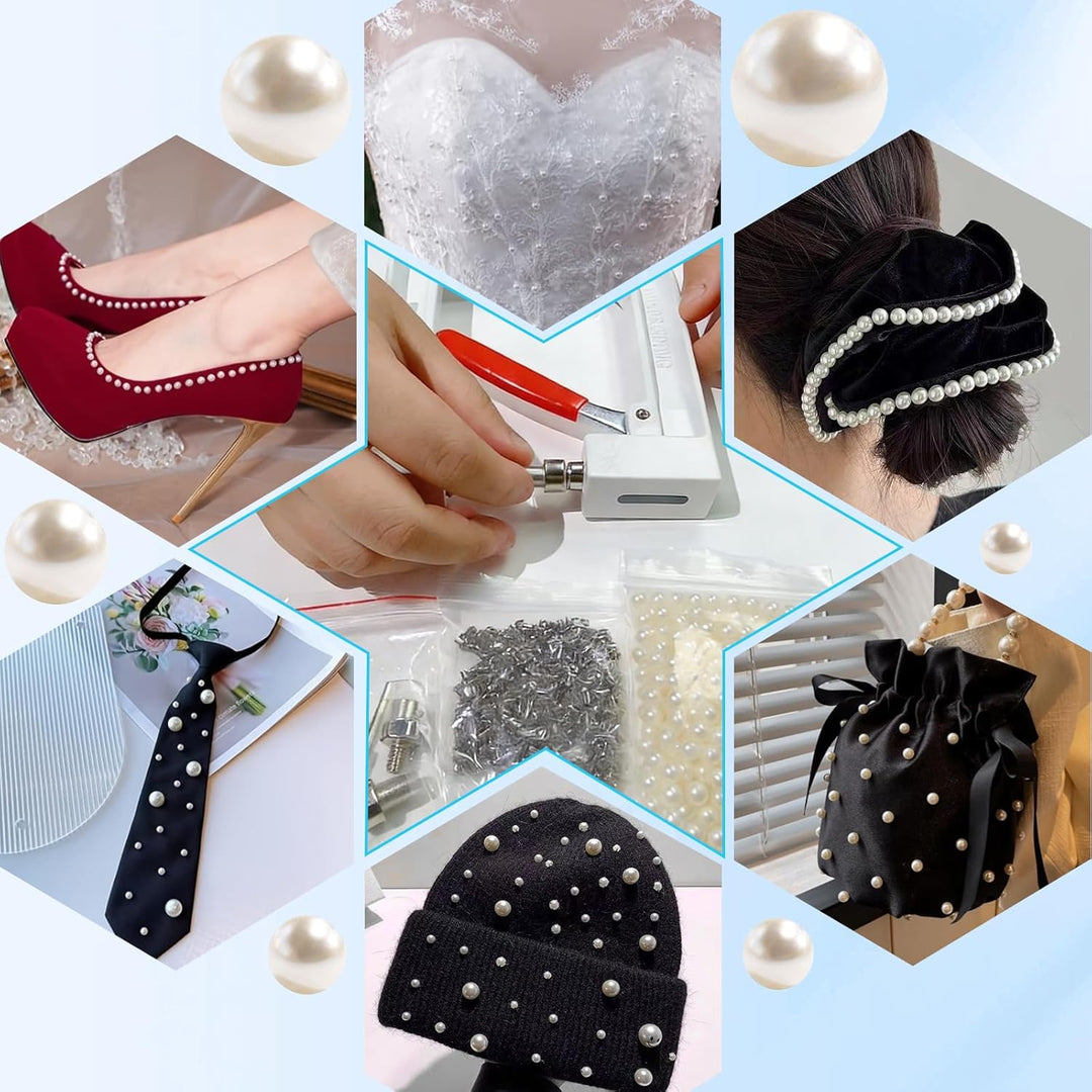 Perlen Setzmaschine Handgefertigte DIY Perle Kappe Niet Handwerk Werkzeug mit 6 Grössen Imitation Pe