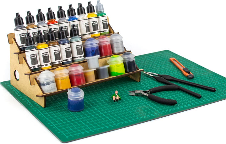 Farbenregal (Farbständer) Hohe Kapazität Stufen-Organizer (ohne Bohrungen) für Tabletop-Farben & Mod
