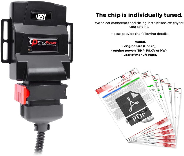 ChipPower Chiptuning GS1 geeignet für BMW 5er E60/E61 520 523 525 i/xi - kW Tuningbox Plug&amp;Drive Chi